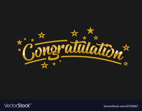 Congrats Congratulation Banner With Glitter Vector Image