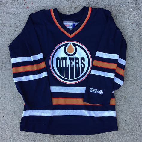 Ccm Edmonton Oilers Jersey Small 50 Shipped Blank Back Like New