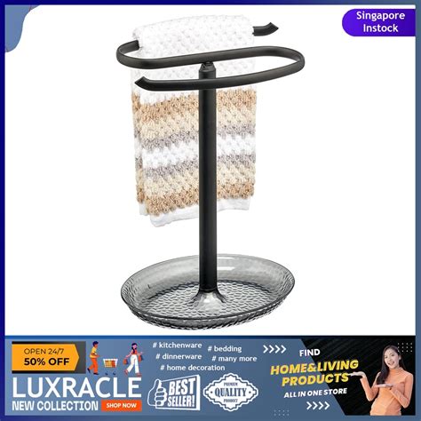 Sg Stock Mdesign Decorative Metal Fingertip Towel Holder Stand With
