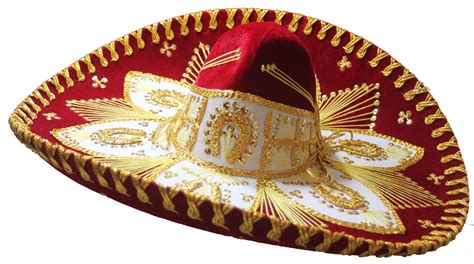 Adult Mexican Mariachi Hat Sombrero Charro Cinco De Mayo Red Gold Ebay