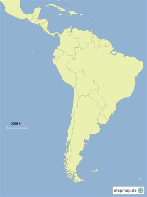 Wetterkarten & aktuelle wettervorhersage für heute & morgen; Lateinamerika blind von feldgeograph_4teachers - Landkarte ...