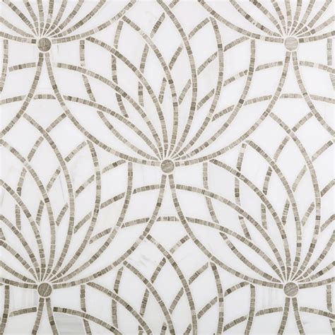 Luxor Bianco Dolomiti Marble Mosaic Photo Courtesy Of Artistic Tile