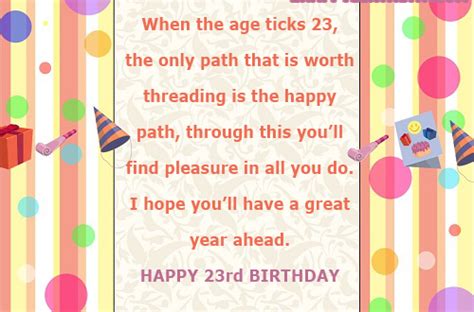 Happy 23rd Birthday Quotes Card With Name 2happybirthday