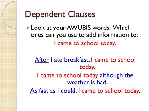 Ppt Dependent Clauses Powerpoint Presentation Free Download Id2861879