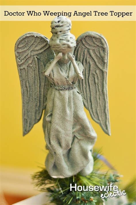 Weeping Angel Mini Statue Tree Topper Housewife Eclectic Tree