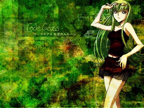 Green Hair Women Women With Glasses Long Hair Standing Anime Code