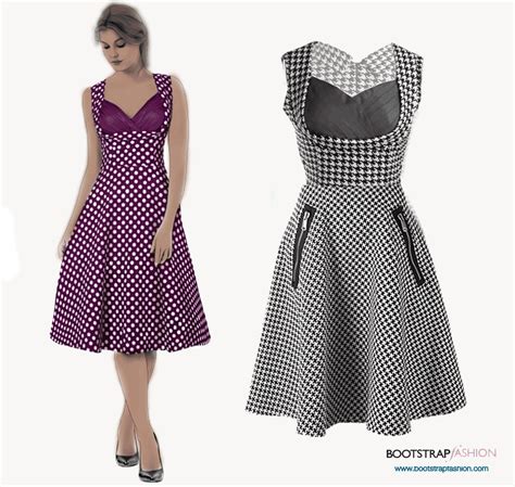 Retro A Line Dress Sewing Pattern Sewing Pattern Design Dress Sewing