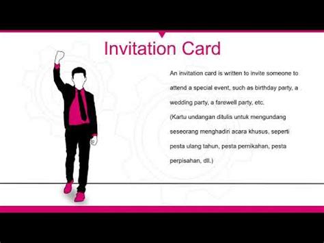 Materi Kelas 8 Bab 4 Invitation and Greeting Card PowerPoint - YouTube