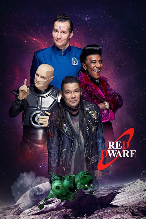 Red Dwarf With Lister Rimmer Kryten And Cat Red Dwarf Tv Red