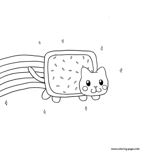 Nyan Cat Coloring Pages Free - lawiieditions