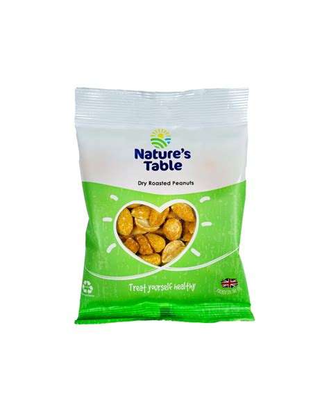 Dry Roasted Peanuts Box Of 12 Natures Table Snacks