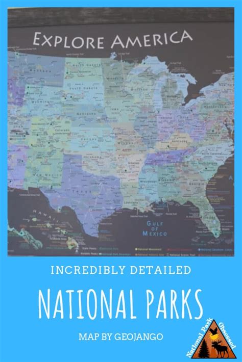 Incredibly Detailed Usa National Parks Map By Geojango National Park