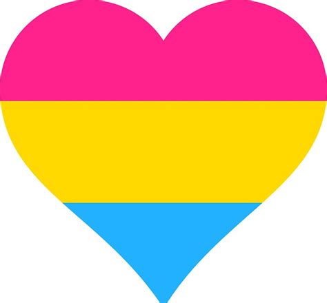 Pansexual Pride Flag Heart Shape Stickers By Seren0 Redbubble