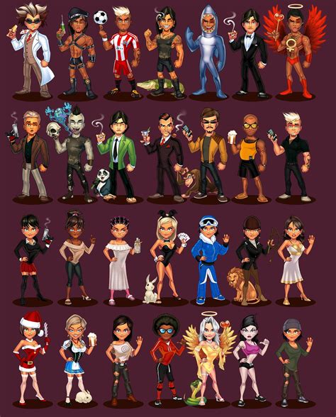 An Image Of Cartoon Characters From Different Ages And Races All