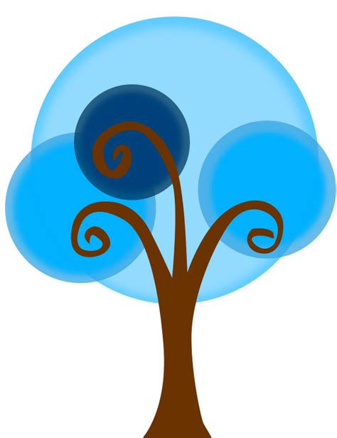 Clipart Blue Tree