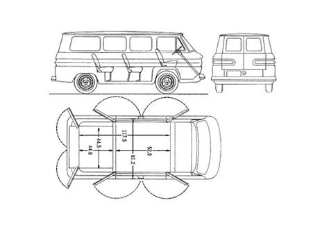Download Drawing Chevrolet Corvair Greenbrier Van 1965 In Ai Pdf Png
