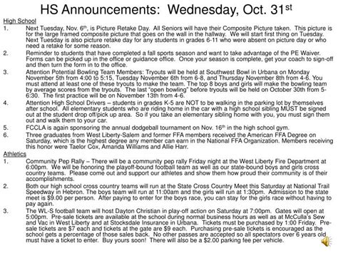 Ppt Hs Announcements Wednesday Oct 31 St Powerpoint Presentation