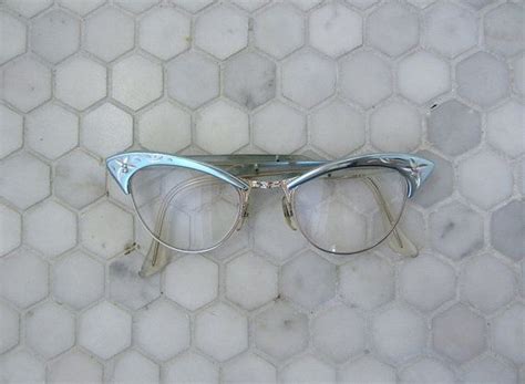 50s Eye Glasses 1950s Vintage Eyeglasses Blue Aluminum Etsy