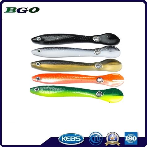 5 Colors 10cm6g Pvc Loach Soft Lures Tail Fish Baits Plastic Fake Bait