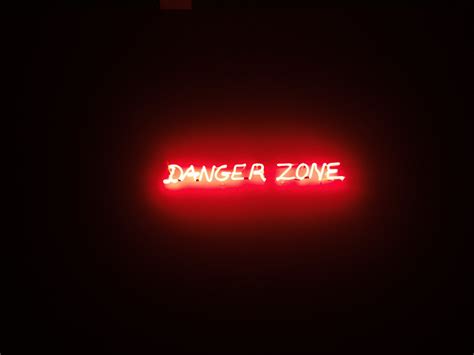 Danger Zone Dark Aesthetic Aesthetic Neon Signs
