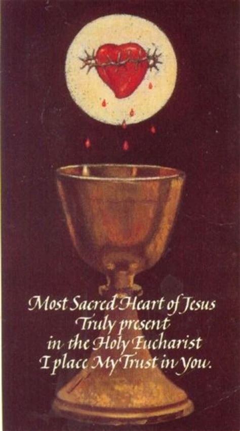 Most Sacred Heart Of Jesus Truly Present In The Holy Eucharist I