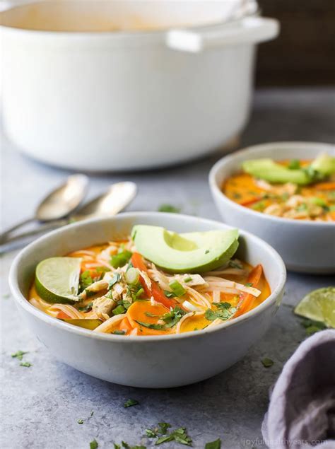 Thai red curry paste is the secret to how flavorful and rich this soup is while still somehow being done in 15 minutes whether you cook it on the stovetop or in an khao soi is a rich and comforting northern thailand coconut curry noodle soup. Thai Chicken Noodle Soup | Recipe | Chicken soup recipes ...