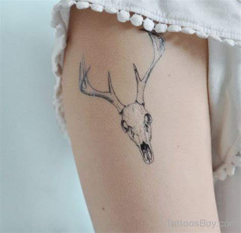 Deer Tattoo On Thigh Tattoos Designs