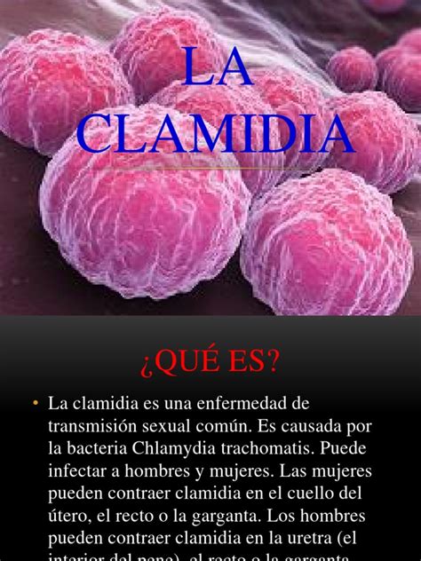La Clamidia Pdf Infección Transmitida Sexualmente Artritis