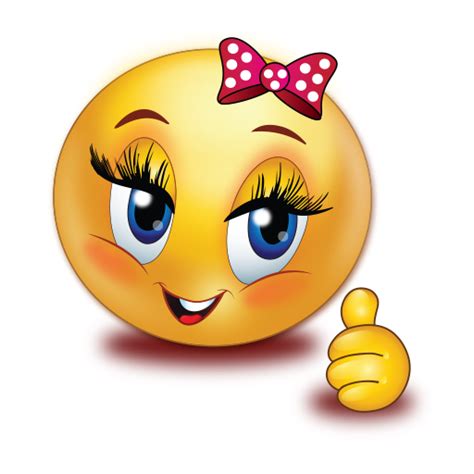 Cheer Happy Girl Thumb Up Emoji