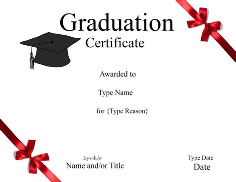 Graduation Certificate Template Customize Online And Print