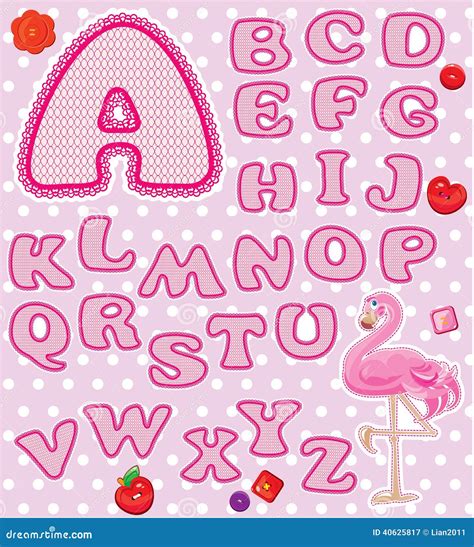 Abc Alfabeto Criançola As Letras São Feitas Do Rosa Ilustração Do