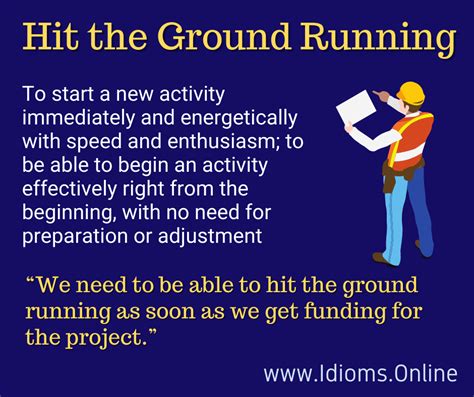 Hit The Ground Running Idioms Online