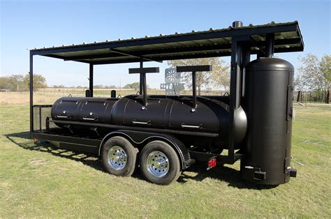 Don't overlook those items that make preparing food for grilling a breeze. Large Dual Grill Roof - Johnson Custom BBQ Smokers