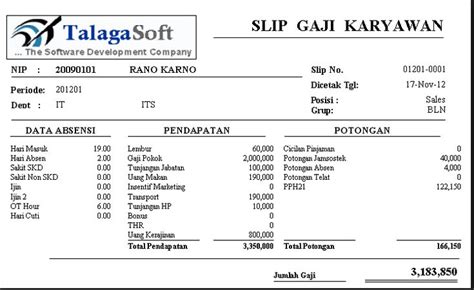 Salary Slip Payslip Malaysia How To Create A Free Payslip Template In