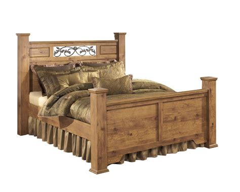 Bittersweet light brown poster single underbed storage bedroom set. Ashley Bittersweet 5 PC E King Poster Bedroom Set With ...