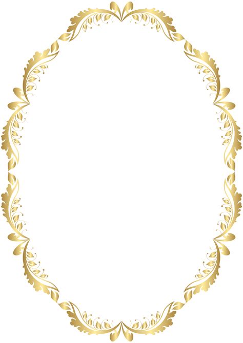 Free fancy transparent border, download free clip art. Oval Gold Frame Png & Free Oval Gold Frame.png Transparent ...