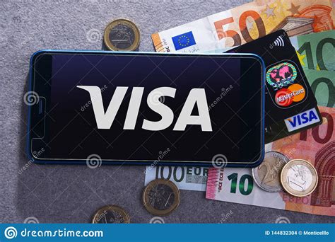369 free vector graphics of currency. Euro Currency And Smartphone Showing Logo Of Visa ...