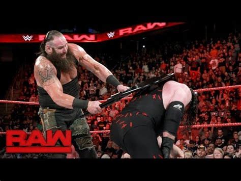 Braun strowman, who is one of the biggest superstars on the smackdown roster, got the opportunity to face the champion and he ended up winning the title as well. Braun Strowman vs Kane | it's a three-way monster mash as universal champion