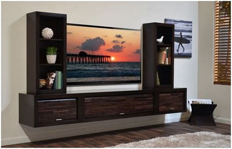 Confident diyers can have a go at making this fabulous cabinet. The Most Awesome Idea and Design of Wall Mounted TV ...