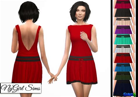 Layered Racerback Dress At Nygirl Sims Sims 4 Updates