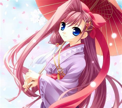 Anime Cherry Blossom Girl Wallpaper By Karciadastardly Anime Anime Kimono Anime Warrior