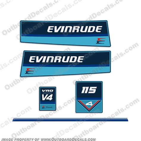 Evinrude 1984 1985 115hp V4 Decal Kit