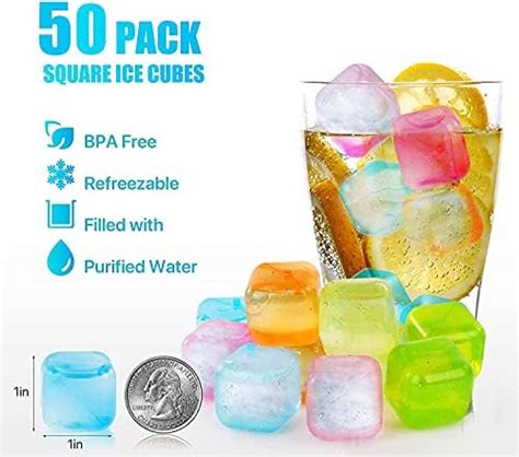 Efiwasi Reusable Ice Cubes For Drinks Chills Drinks Without Diluting