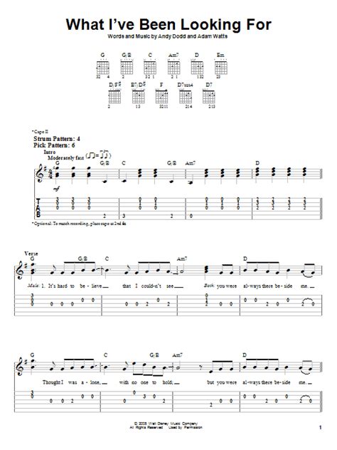 What Ive Been Looking For By High School Musical Easy Guitar Tab