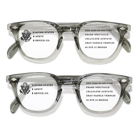 vintage 1950 s uss military official eyeglasses gray smoke [46 22] ｜ ビンテージ眼鏡 american classics