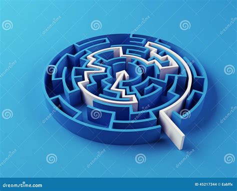 Solved Maze puzzle stock illustration. Illustration of finishing - 45217344