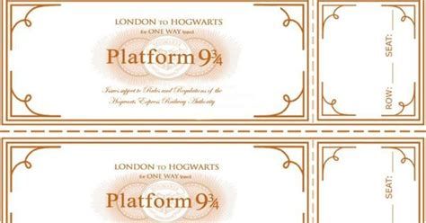 Free Harry Potter Hogwarts Express Ticket Template Hogwarts Express