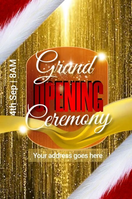 Grand Opening Ceremony Template Postermywall