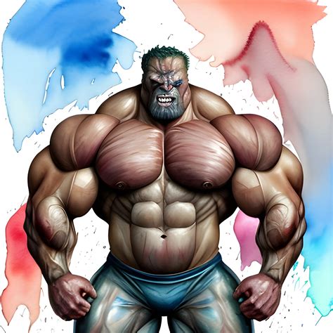 Brute Muscular Monste Man Muscle Big Morphed Muscle Man Muscl