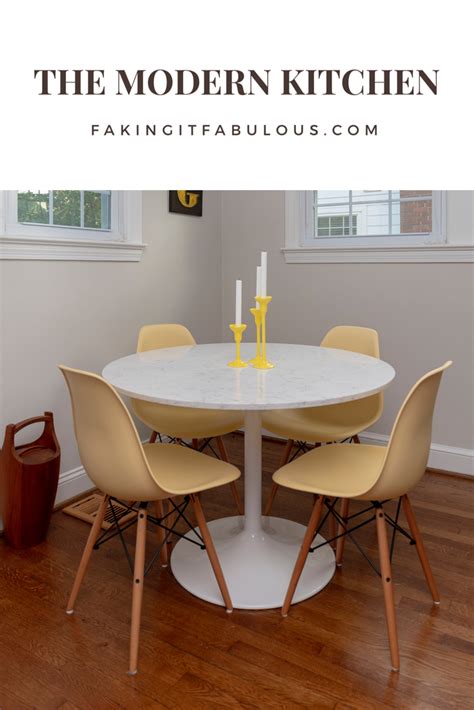 With its natural or elm stained live edge tabletops and hairpin metal legs. My Modern Kitchen Corner | Midcentury modern kitchen table ...